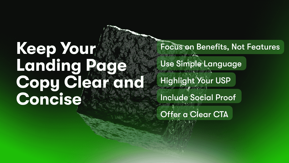 Keep Your Landing Page Copy Clear and Concise