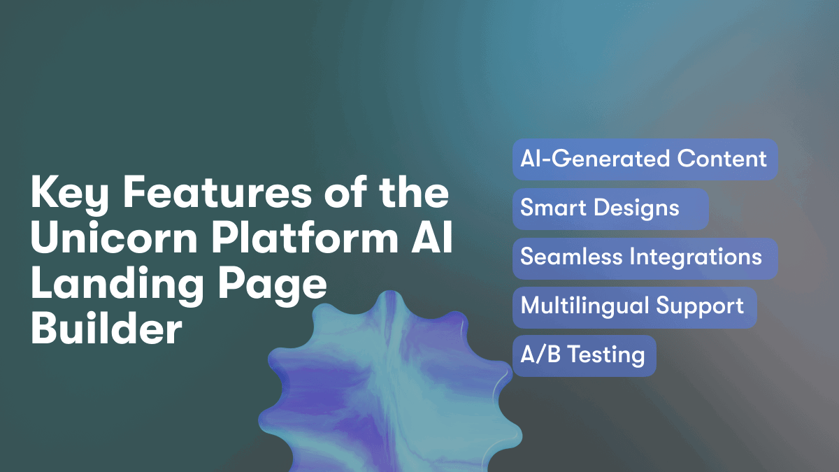 The Unicorn Platform landing page builder uses artificial intelligence to automatically create stunning landing pages in 2023. This innovative unicorn platform lets you build AI-optimized landing pages in minutes.