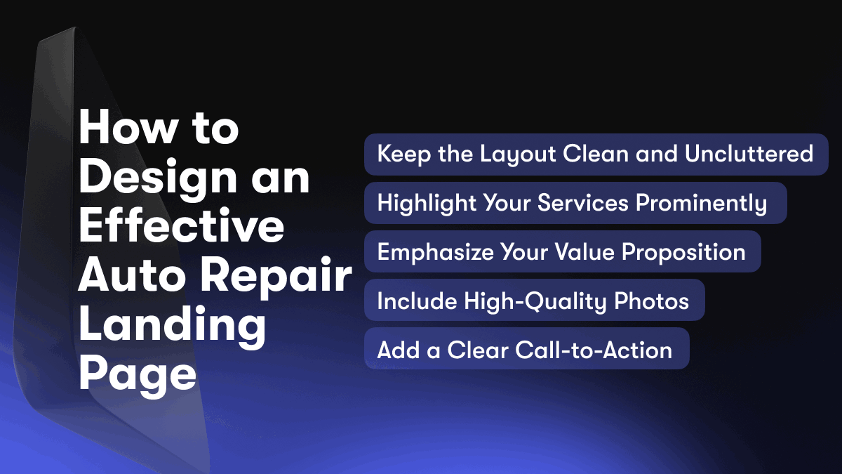 How to Design an Effective Auto Repair Landing Page