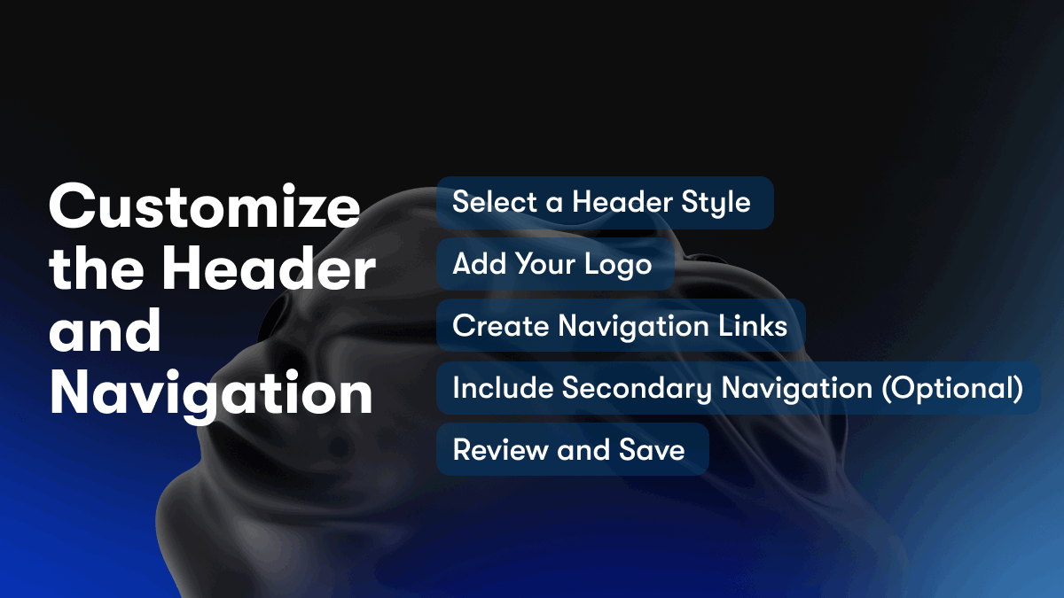Customize the Header and Navigation